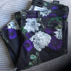 Flower Pattern JBrand Skinny Mid-Rise Size 27